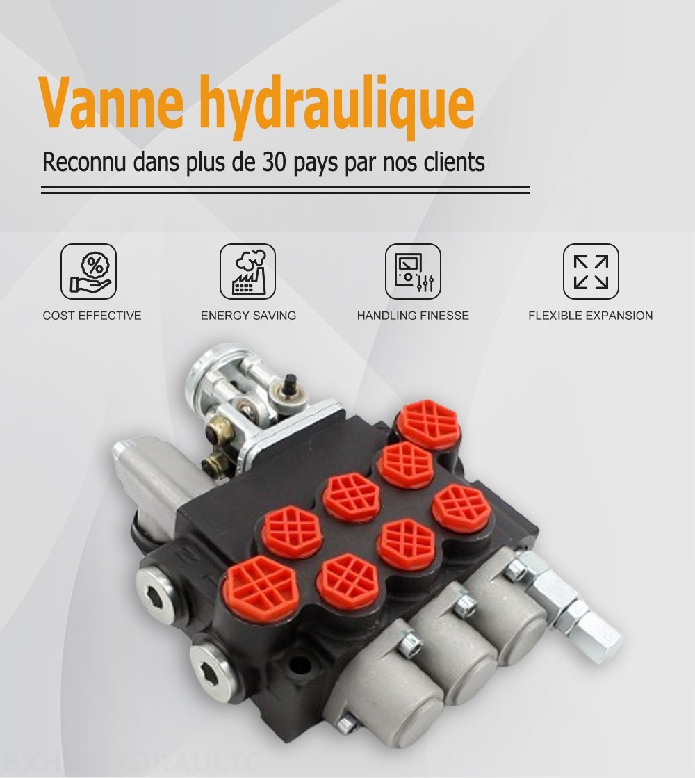 P40 Manuel et manette 3 distributeurs Distributeur directionnel monobloc